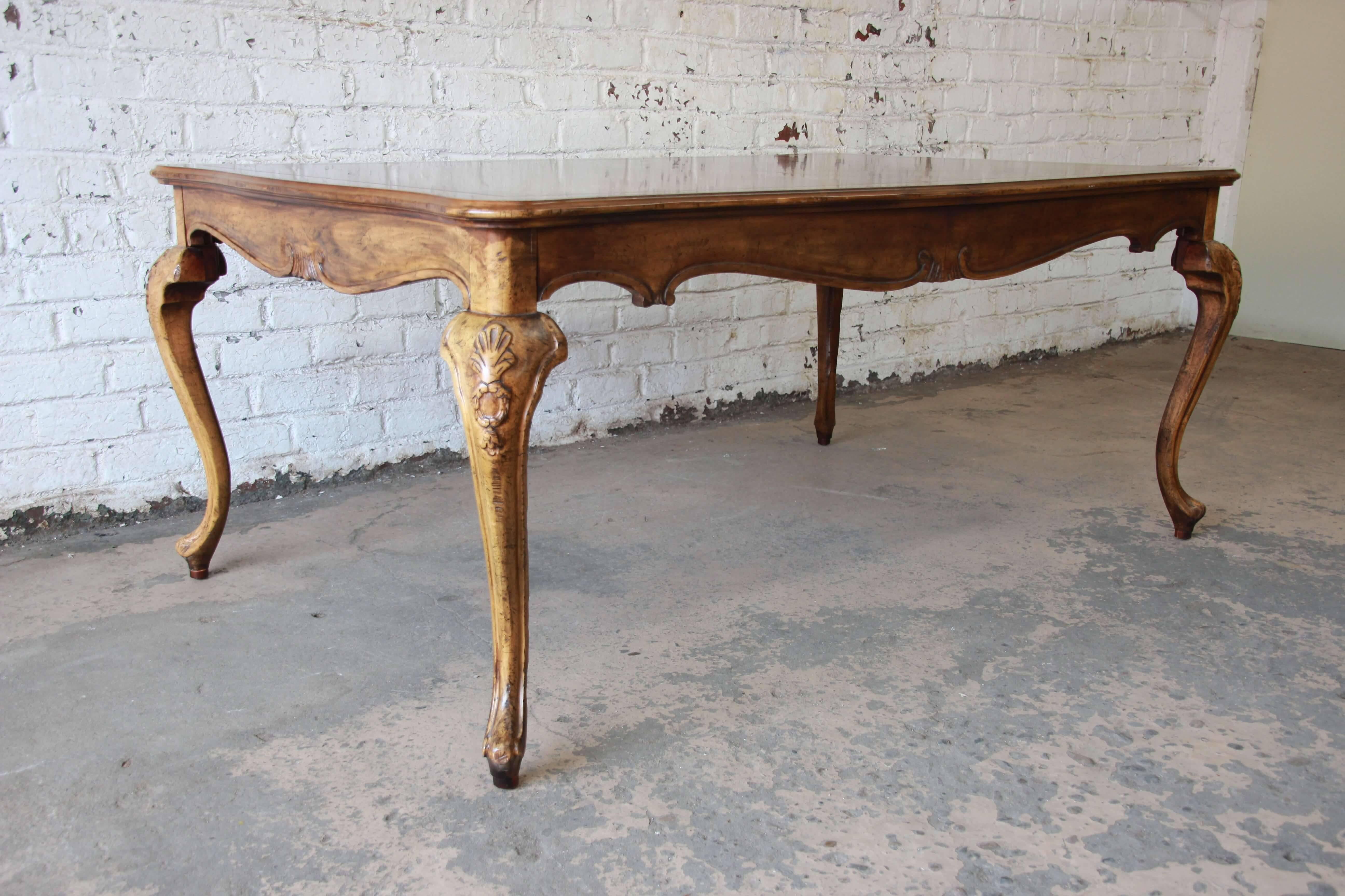 French Provincial Extension Dining Table by Baker Furniture 3