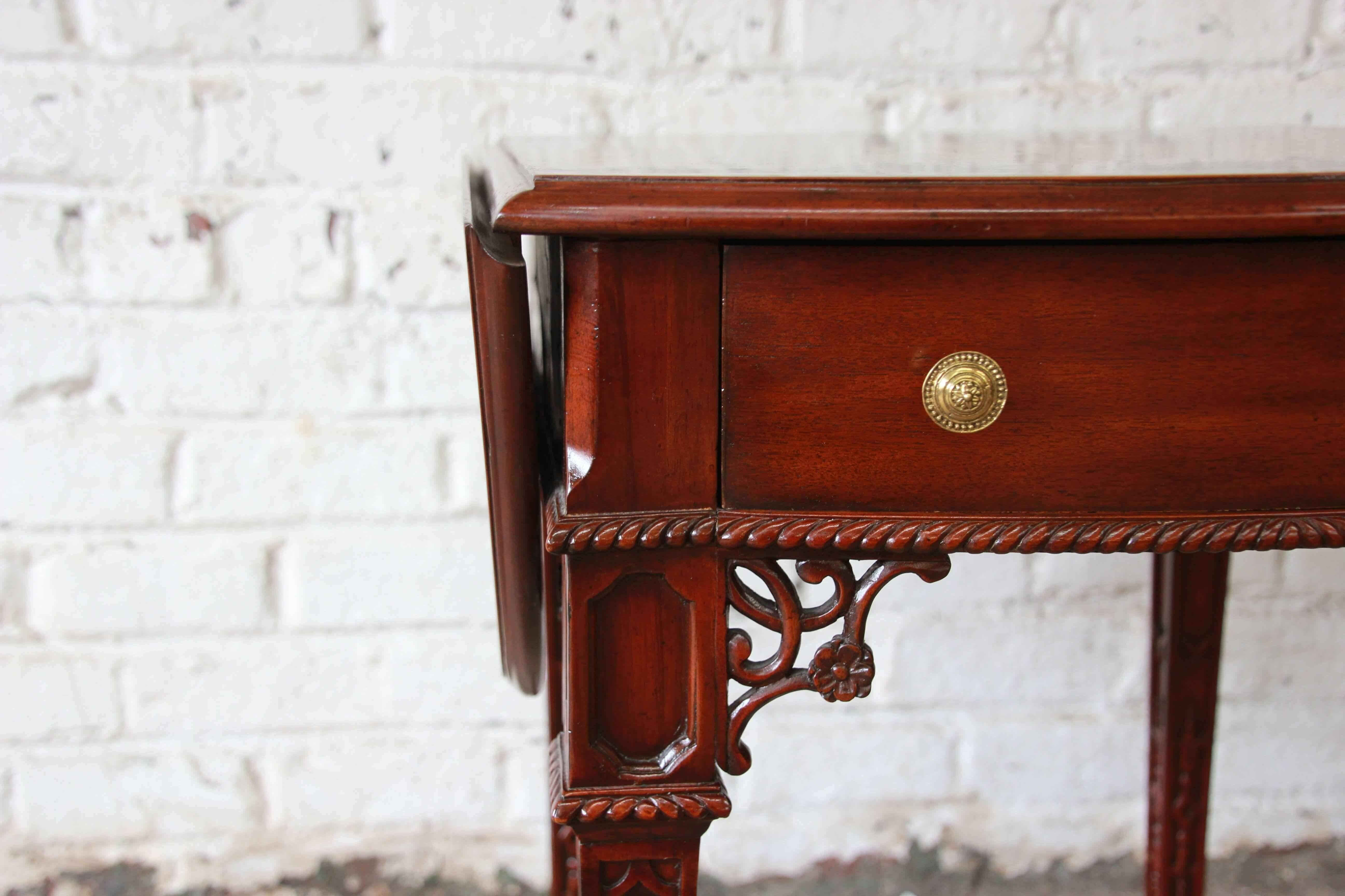 Pair of Mahogany End Tables by Maitland-Smith 3