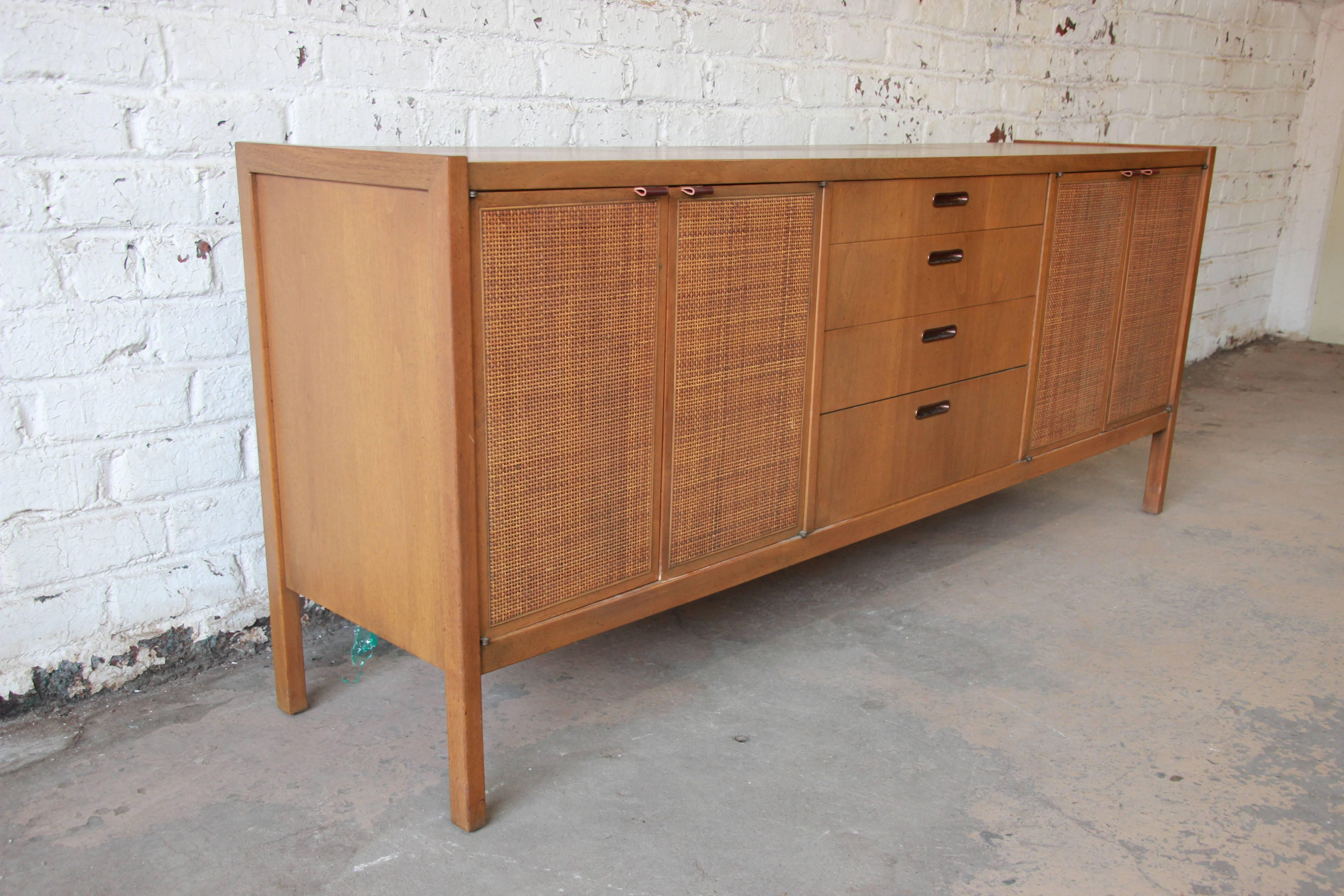 Mid-20th Century Mid-Century Modern Woven Front Credenza by Founders