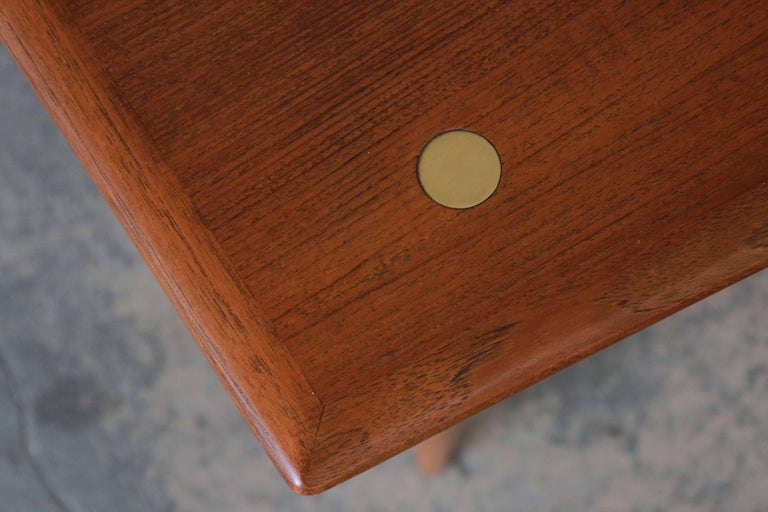 Swedish Modern Teak and Brass Side Table by Dux For Sale 3