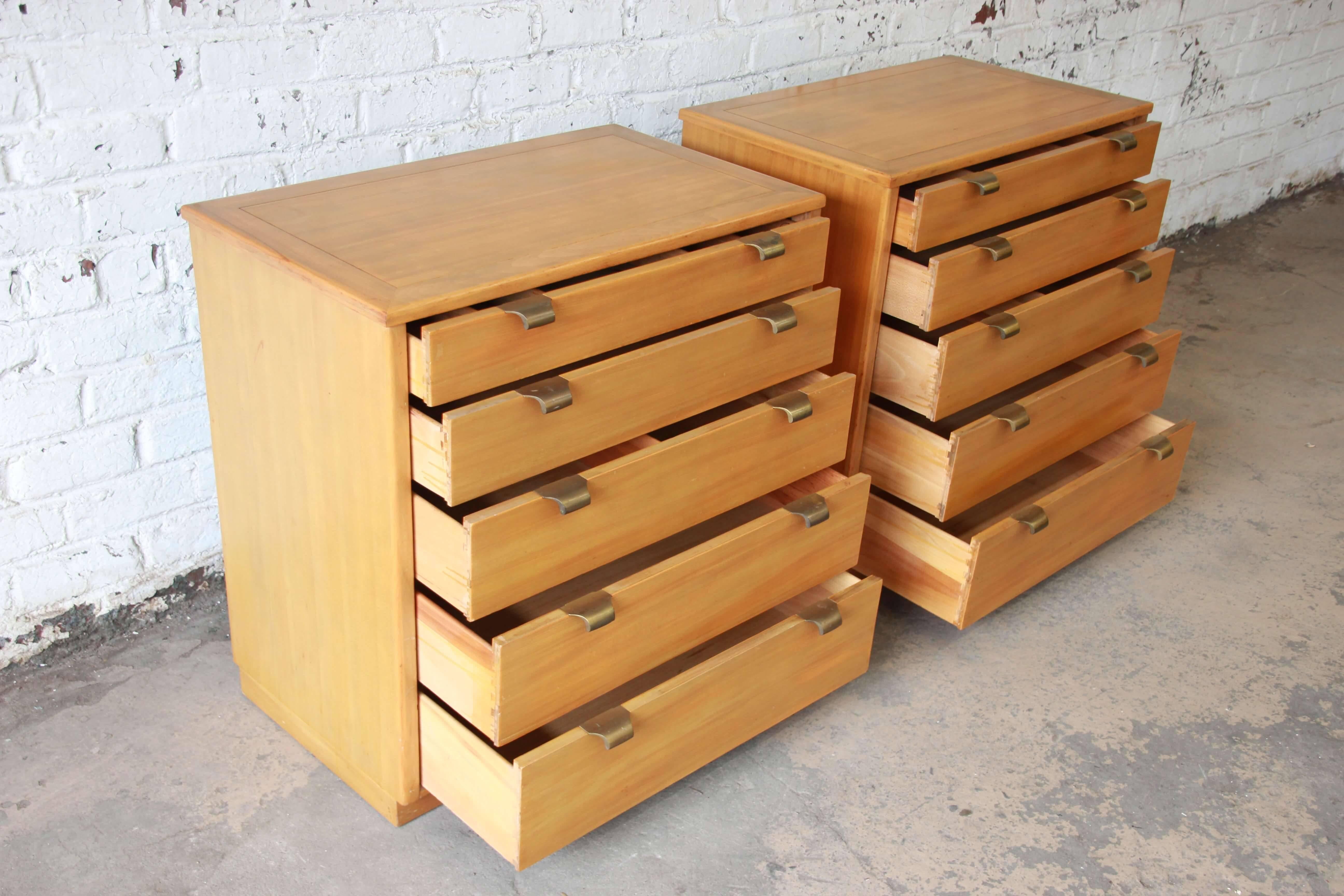Mid-20th Century Pair of Edward Wormley Bachelor Chests, 1949