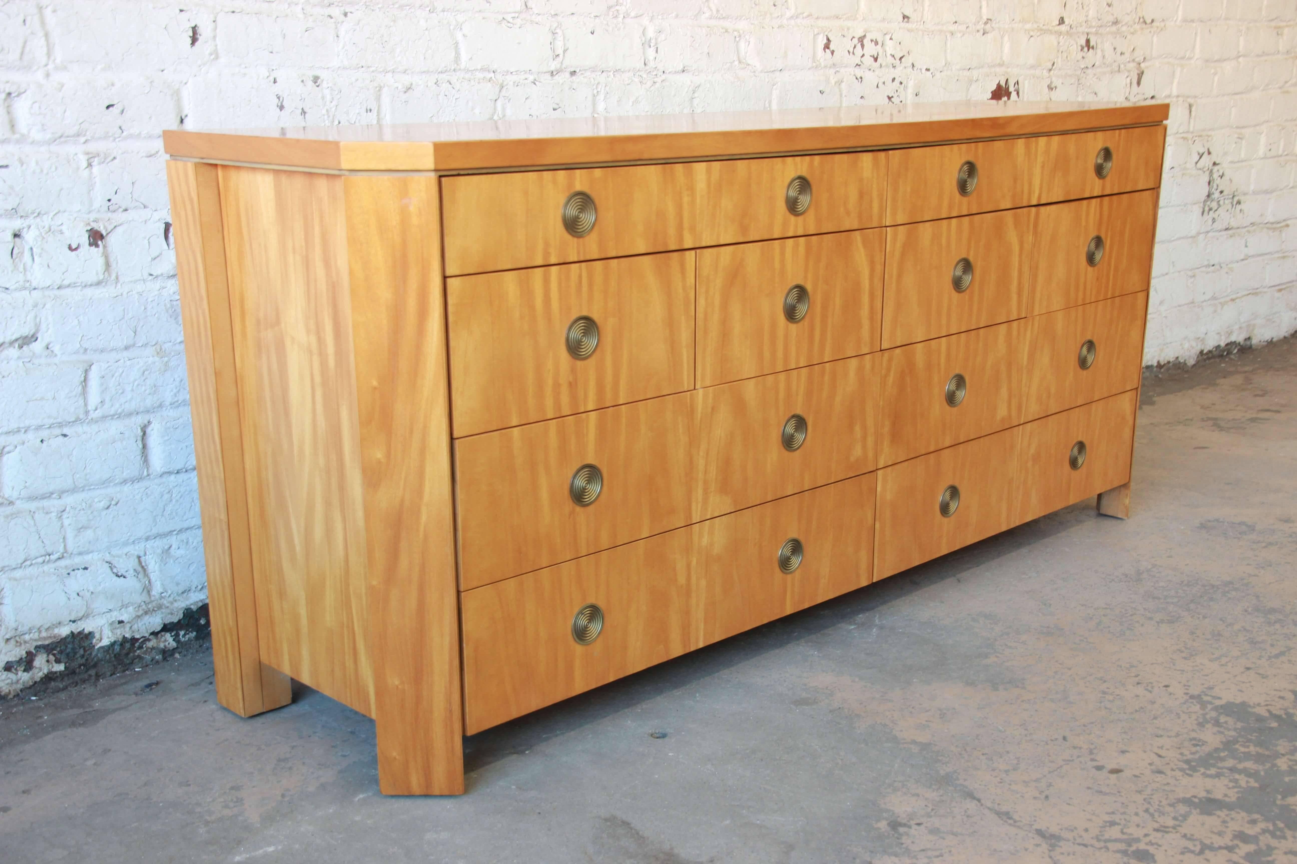 Charles Pfister for Baker Primavera Ten-Drawer Long Dresser In Good Condition In South Bend, IN