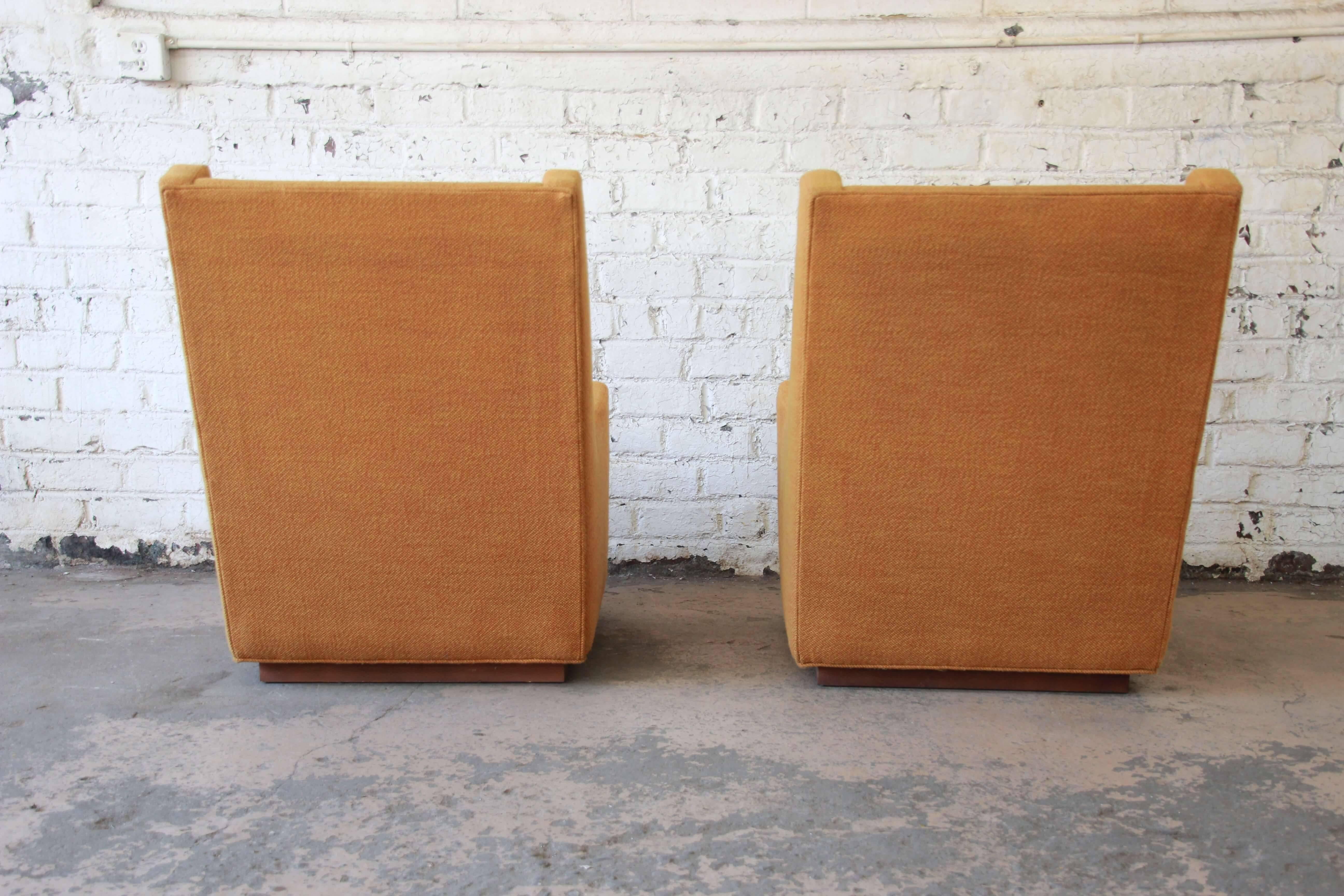 Pair of Lounge Chairs and Ottoman by Milo Baughman for James, Inc 1