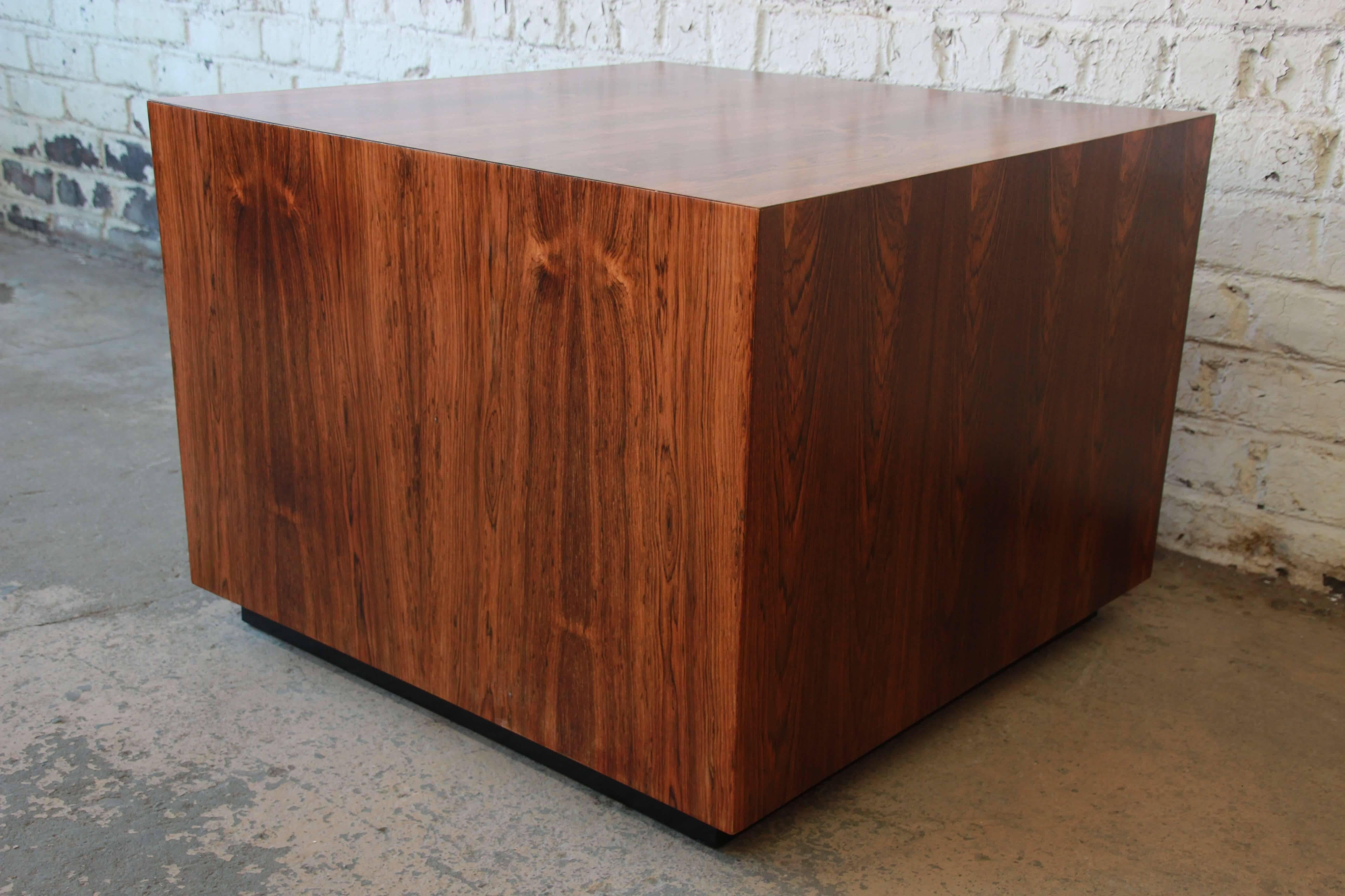Milo Baughman for Thayer Coggin Rosewood Cube Coffee Table 2