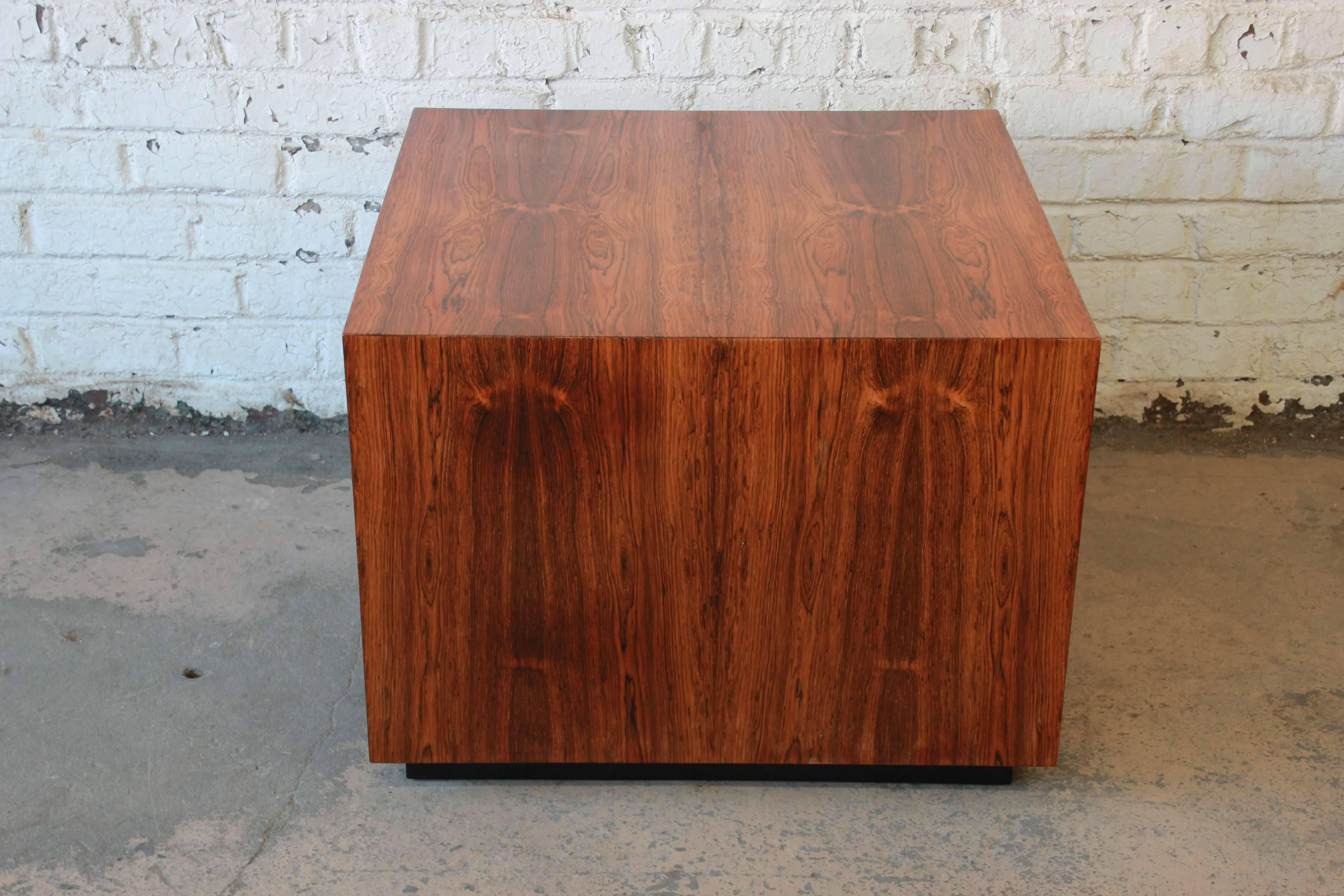 Mid-20th Century Milo Baughman for Thayer Coggin Rosewood Cube Coffee Table