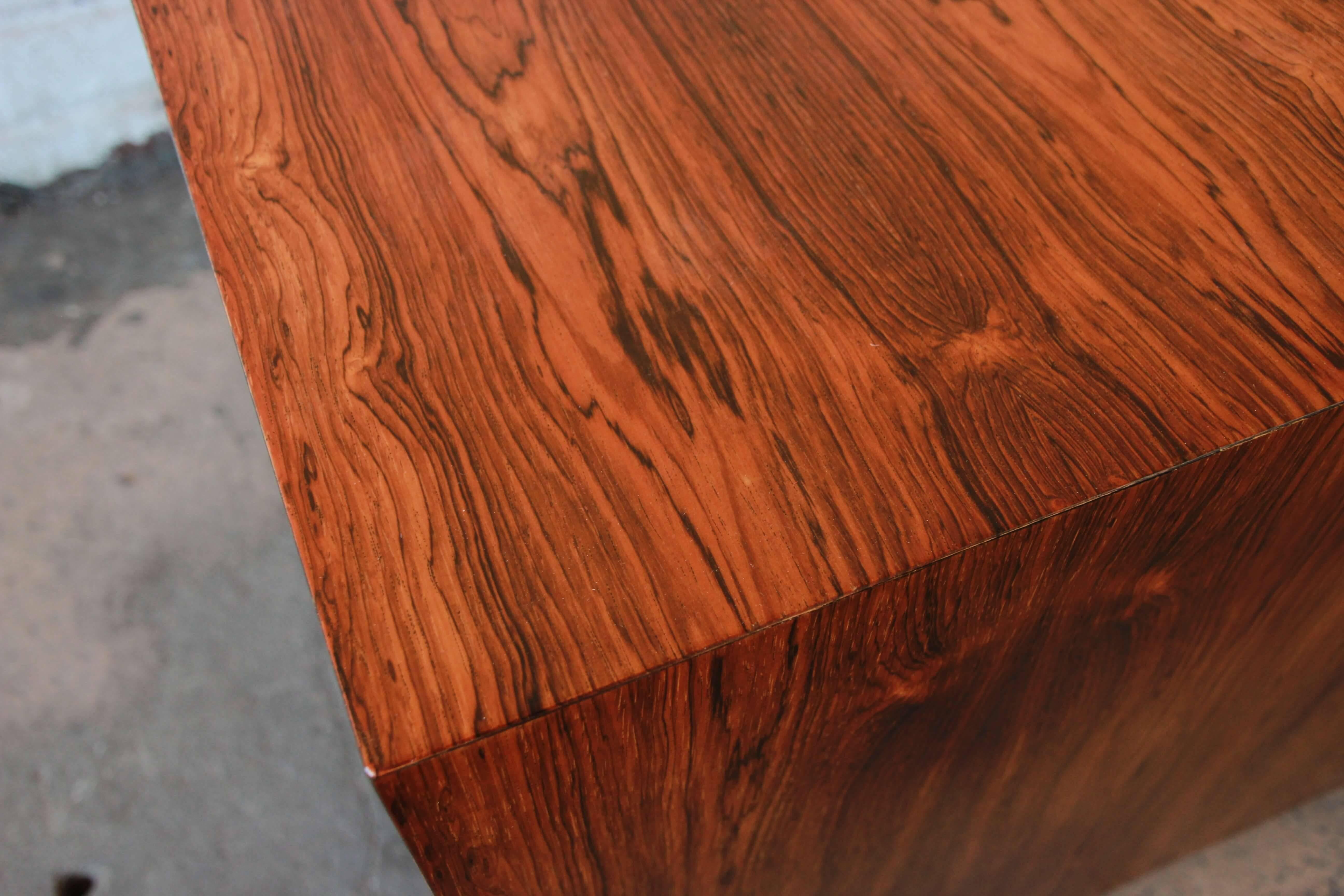 Milo Baughman for Thayer Coggin Rosewood Cube Coffee Table 3
