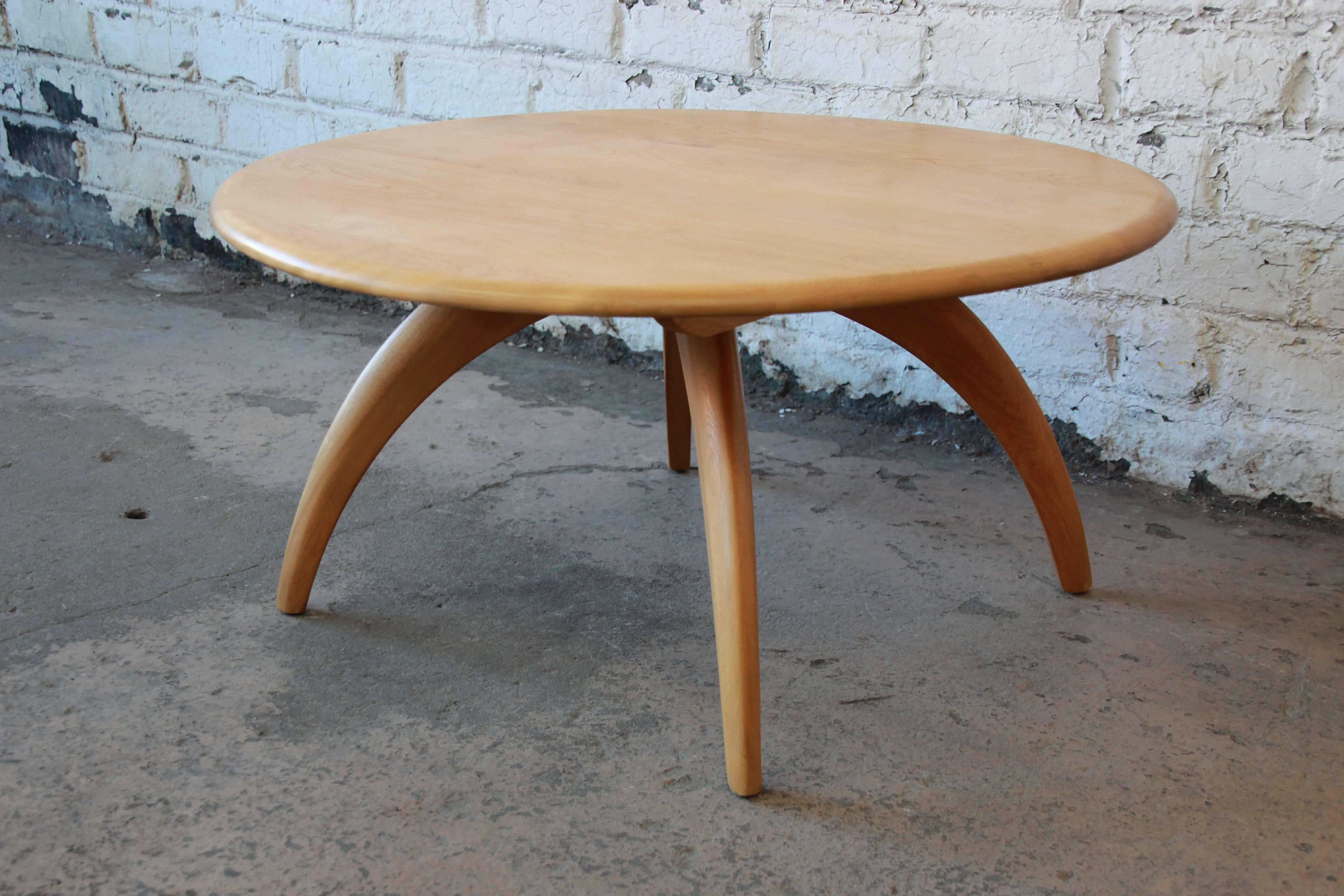 heywood wakefield round coffee table