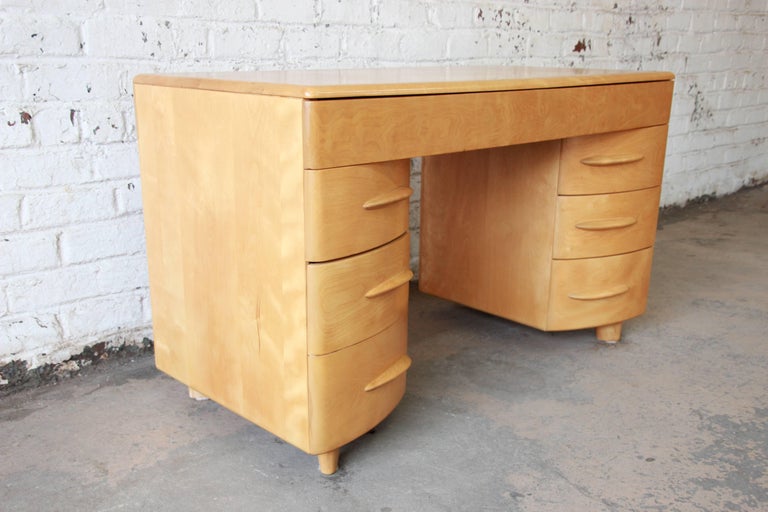 Heywood Wakefield MidCentury Modern Maple Desk at 1stDibs