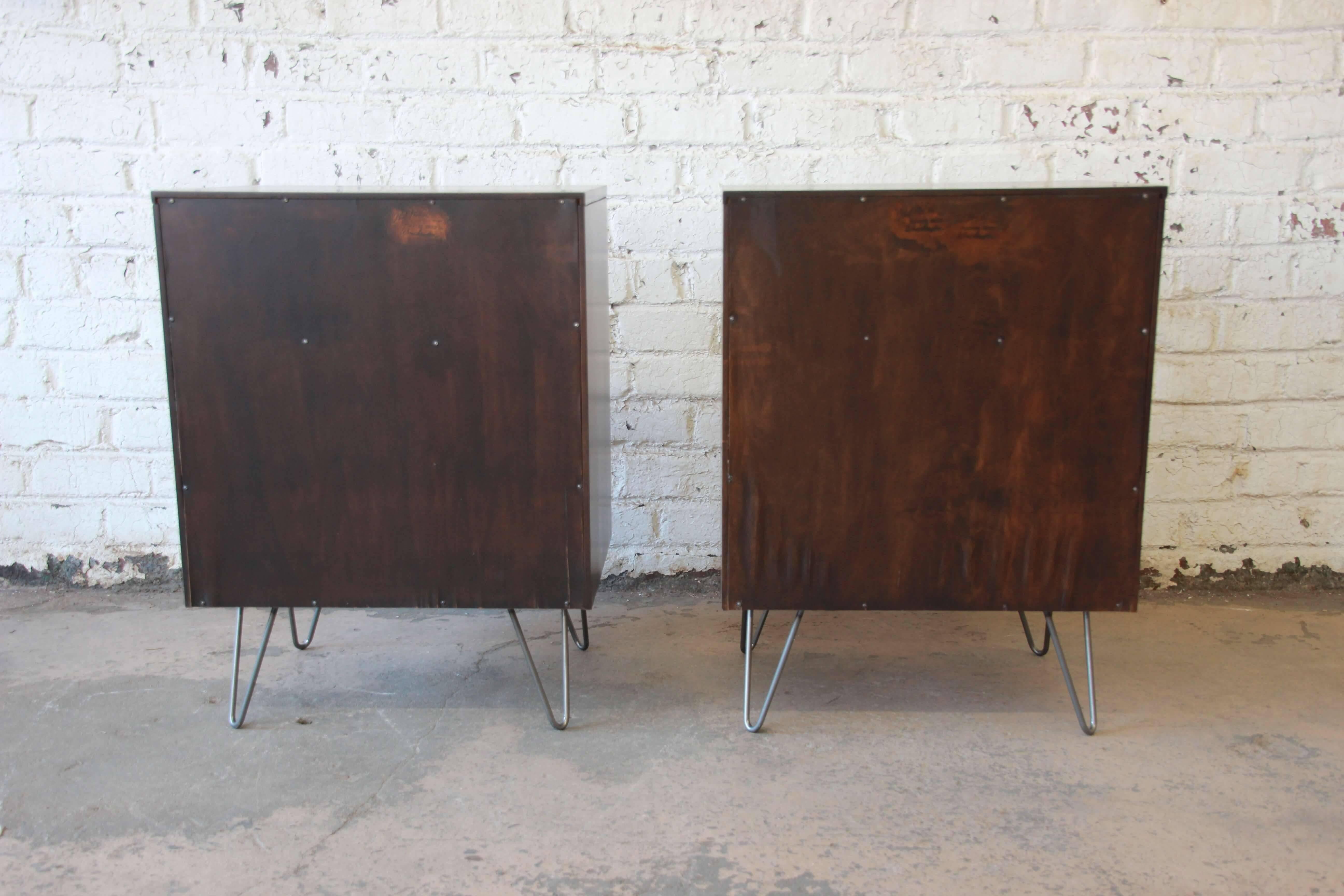 Pair of Paul McCobb Planner Group Cabinets on Hairpin Legs 3