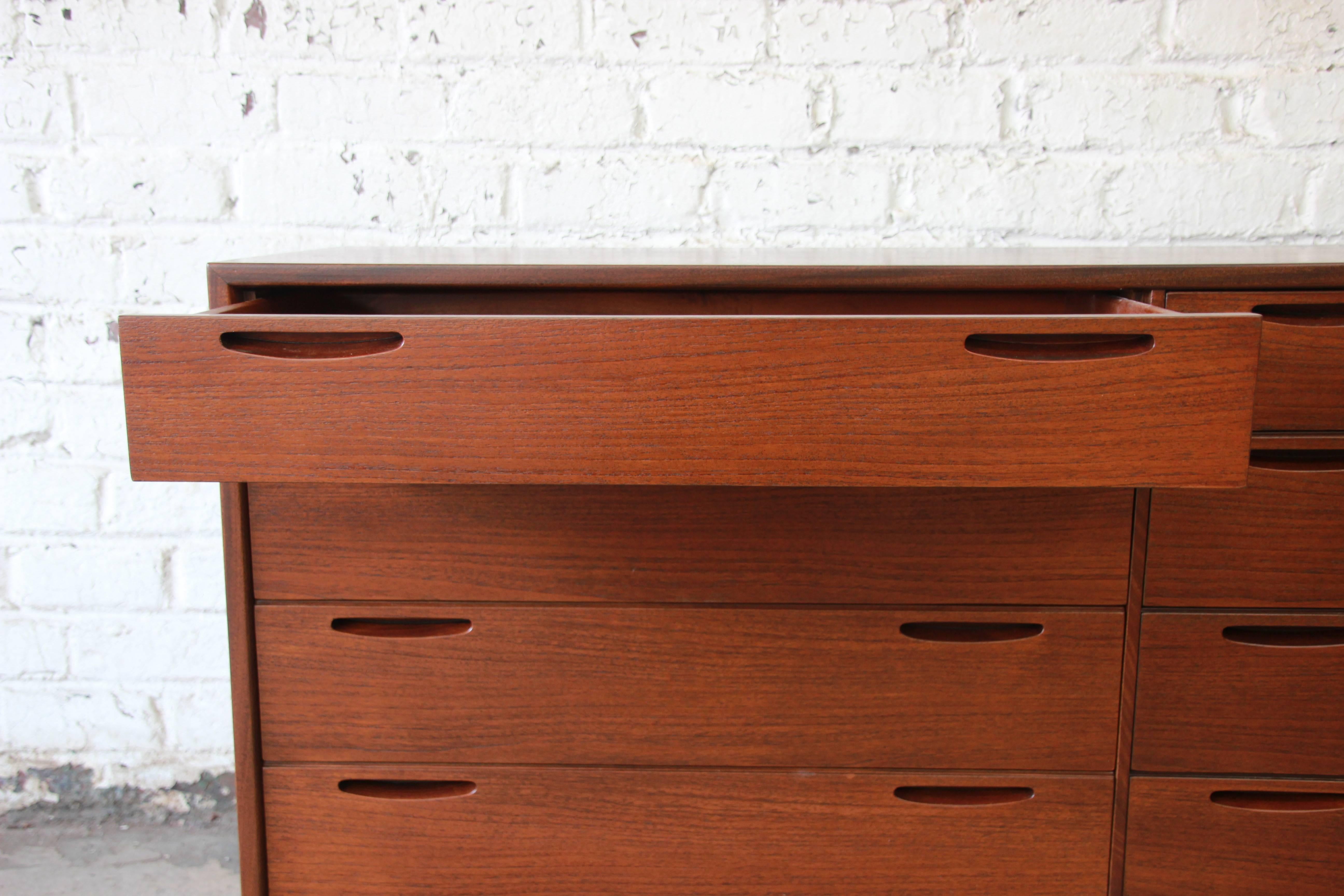 Ib Kofod-Larsen for J. Clausen Brande Møbelfabrik Danish Modern Teak Dresser 1