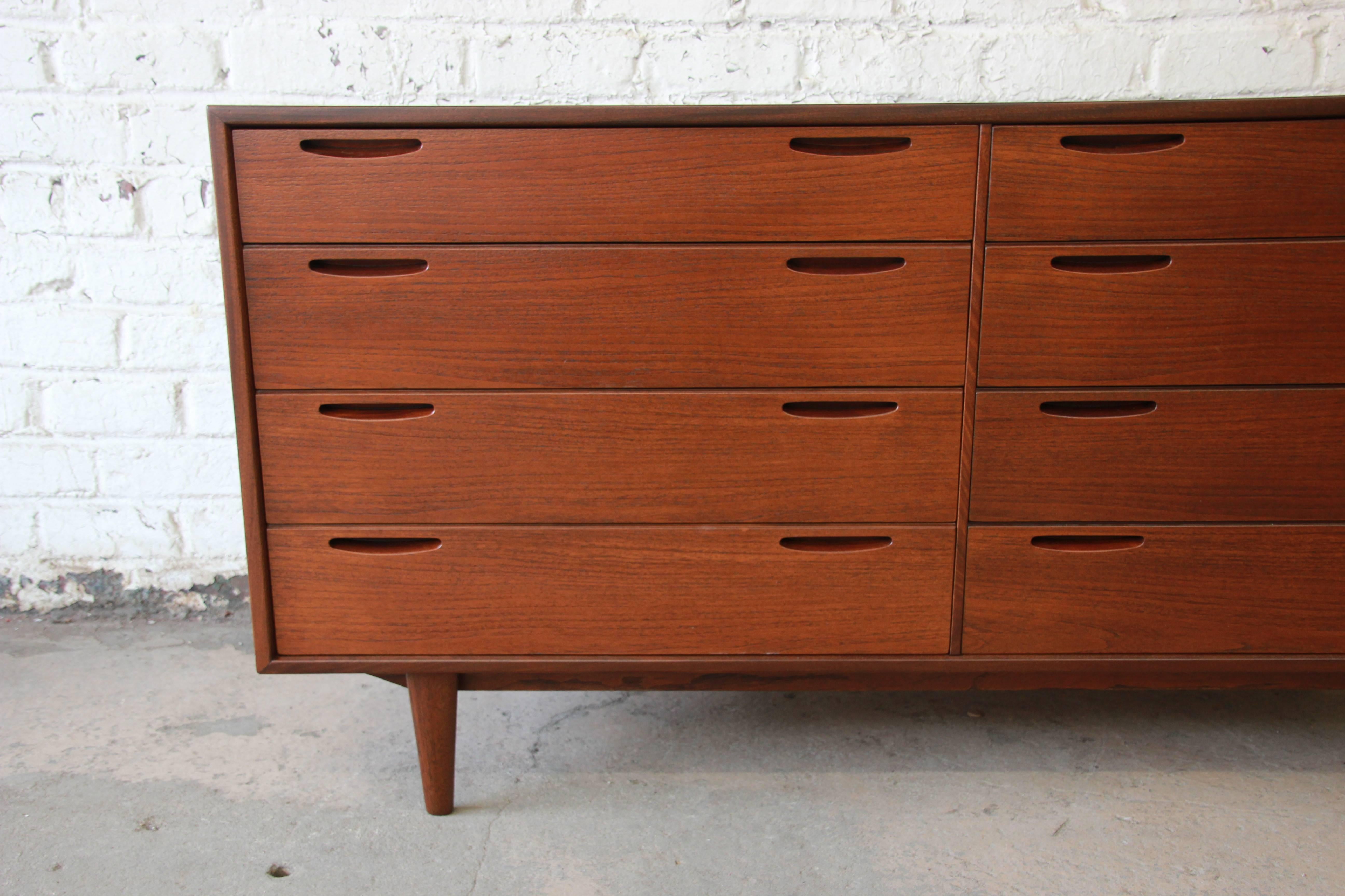 Mid-20th Century Ib Kofod-Larsen for J. Clausen Brande Møbelfabrik Danish Modern Teak Dresser