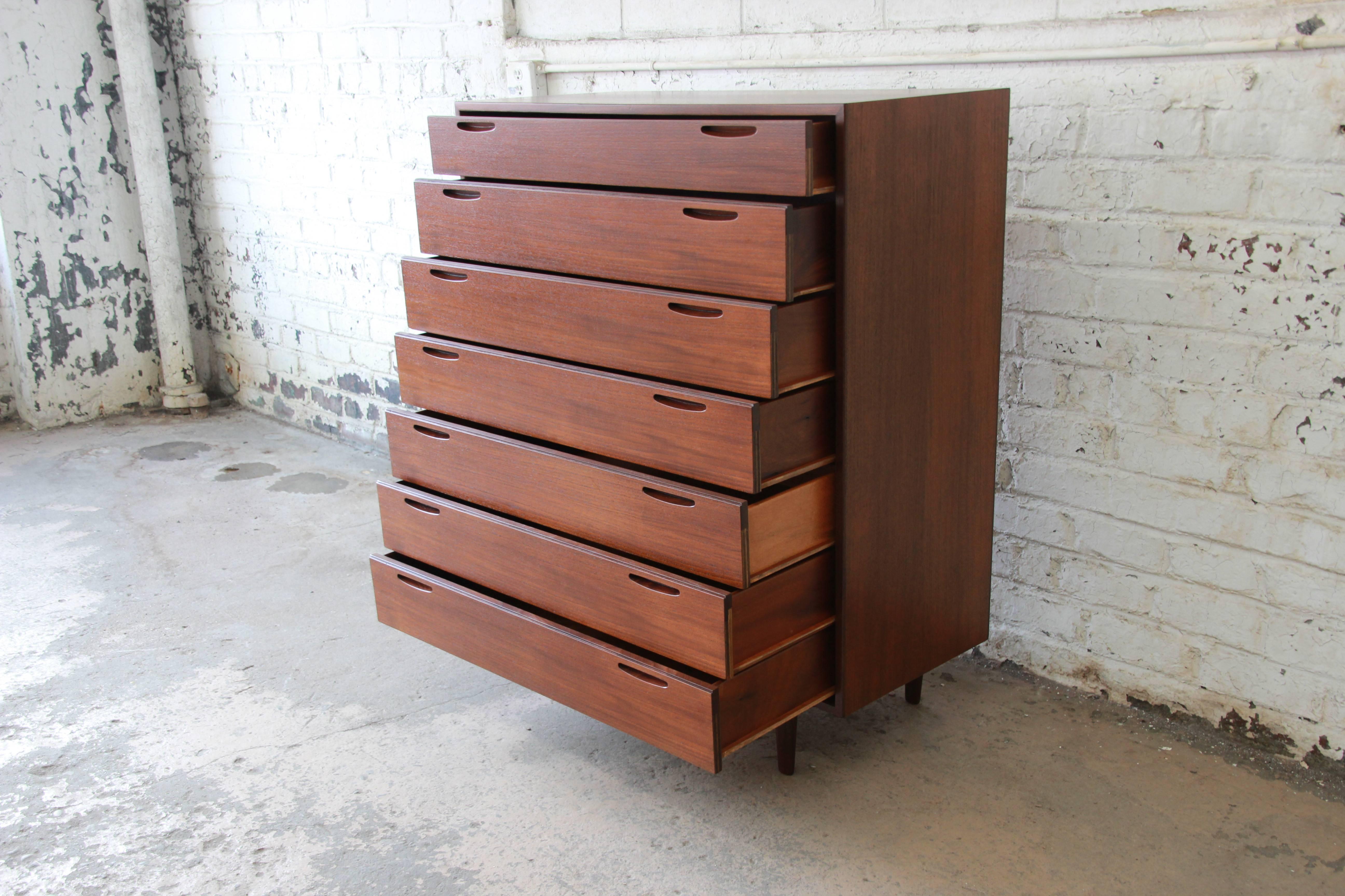 Ib Kofod Larsen for J. Clausen Brande Møbelfabrik Danish Teak Highboy Dresser 2