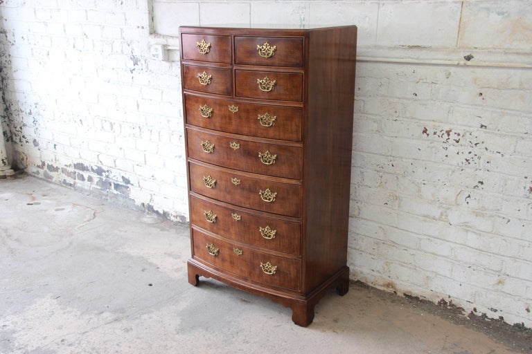 Vintage American Chippendale Style Mahogany Highboy Dresser by Henredon