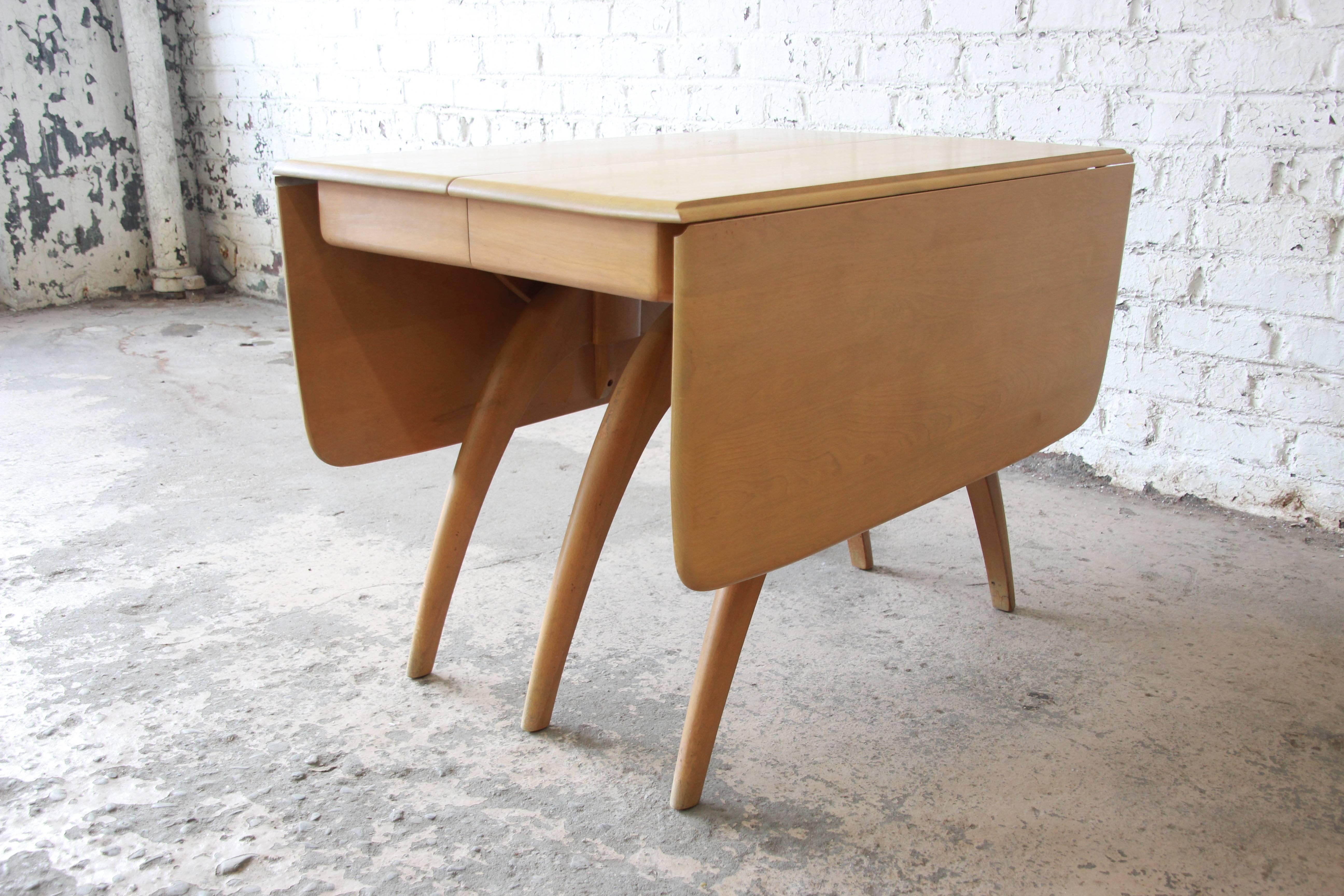 Heywood Wakefield Mid-Century Modern Extension Wishbone Dining Table 2