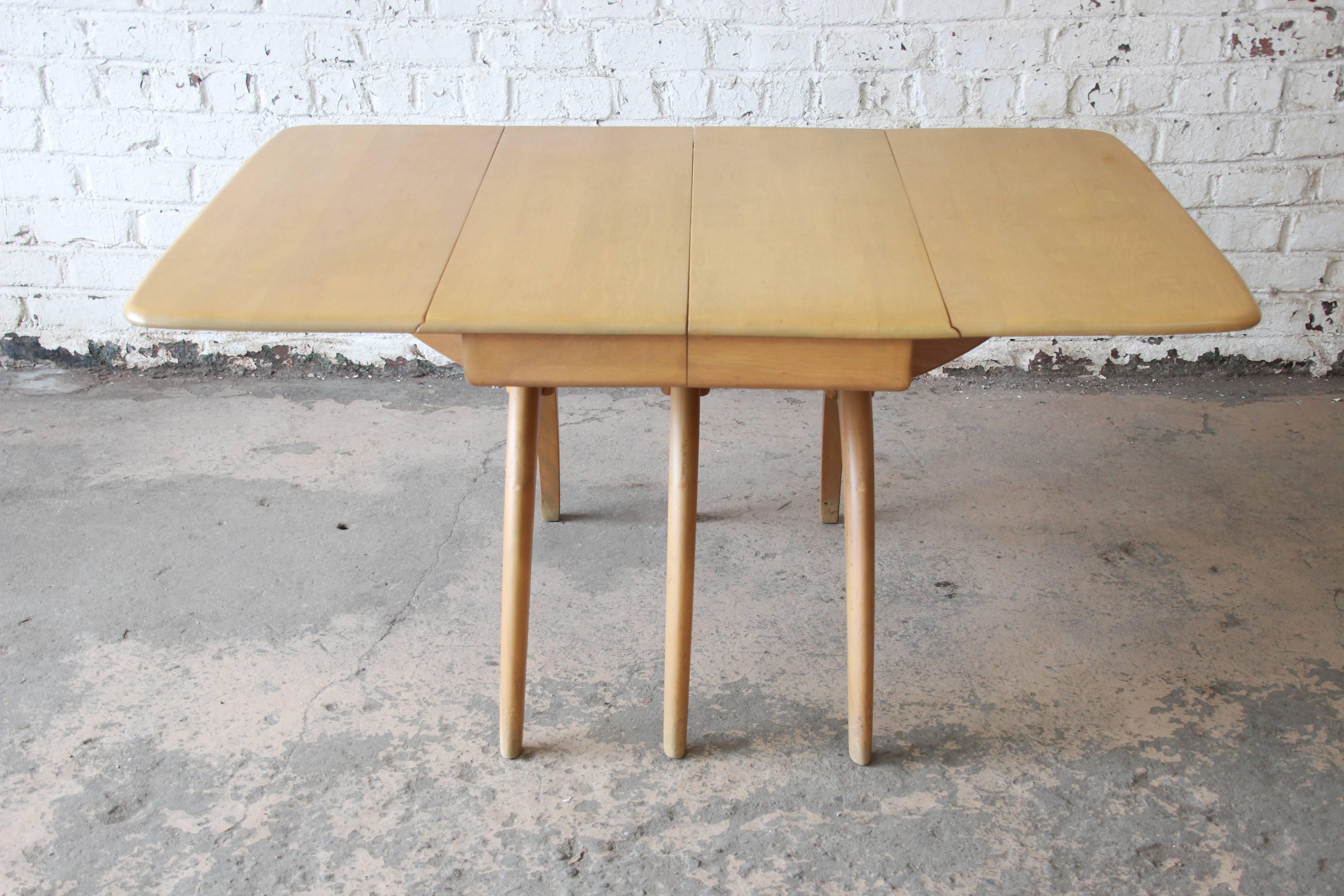 Heywood Wakefield Mid-Century Modern Extension Wishbone Dining Table 1
