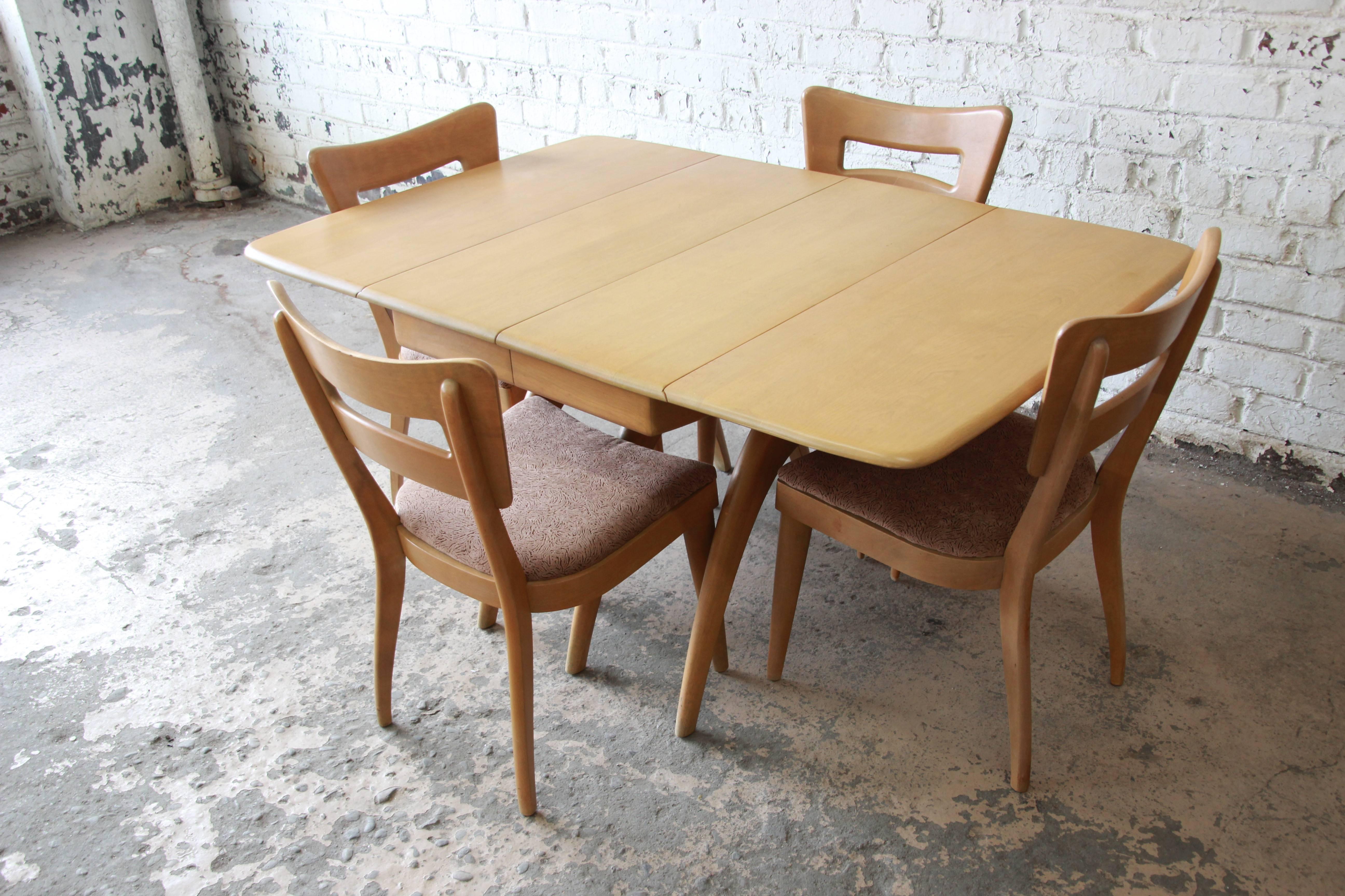Heywood Wakefield Mid-Century Modern Extension Wishbone Dining Table 3