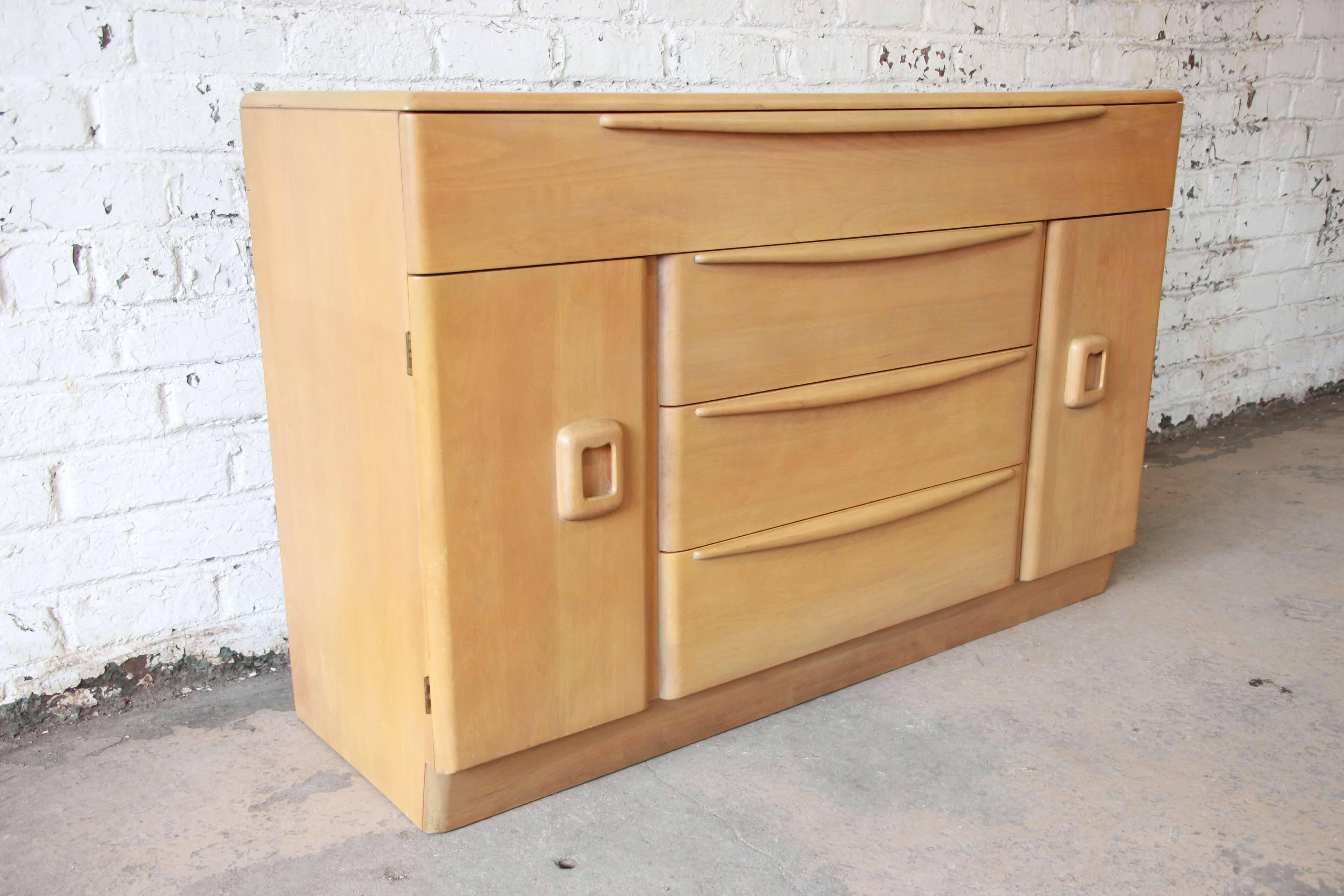 Heywood Wakefield Mid-Century Modern Sideboard Credenza, 1955 In Good Condition In South Bend, IN