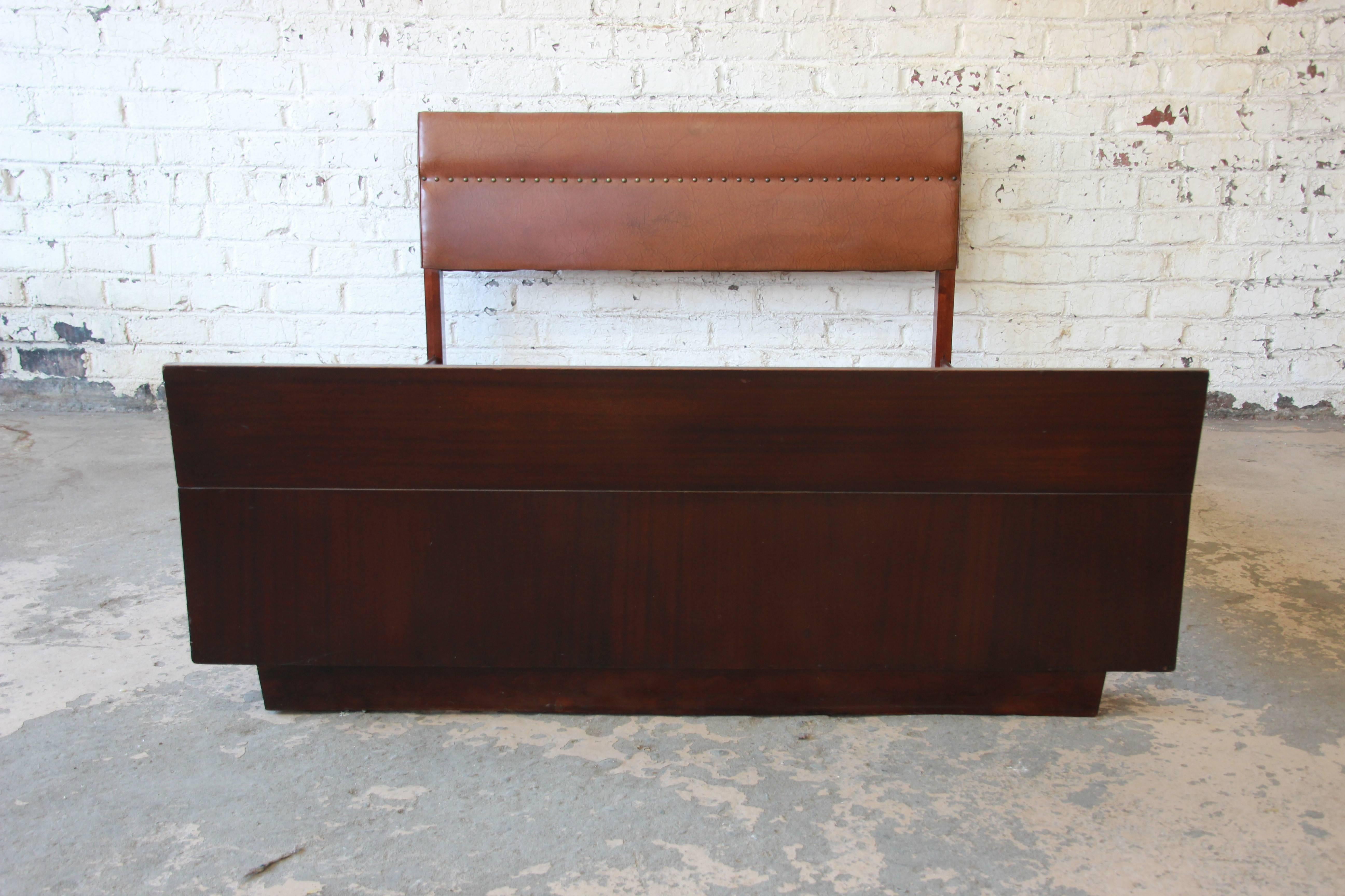 American Gilbert Rohde for Herman Miller Art Deco Full Size Bed Frame, 1930s