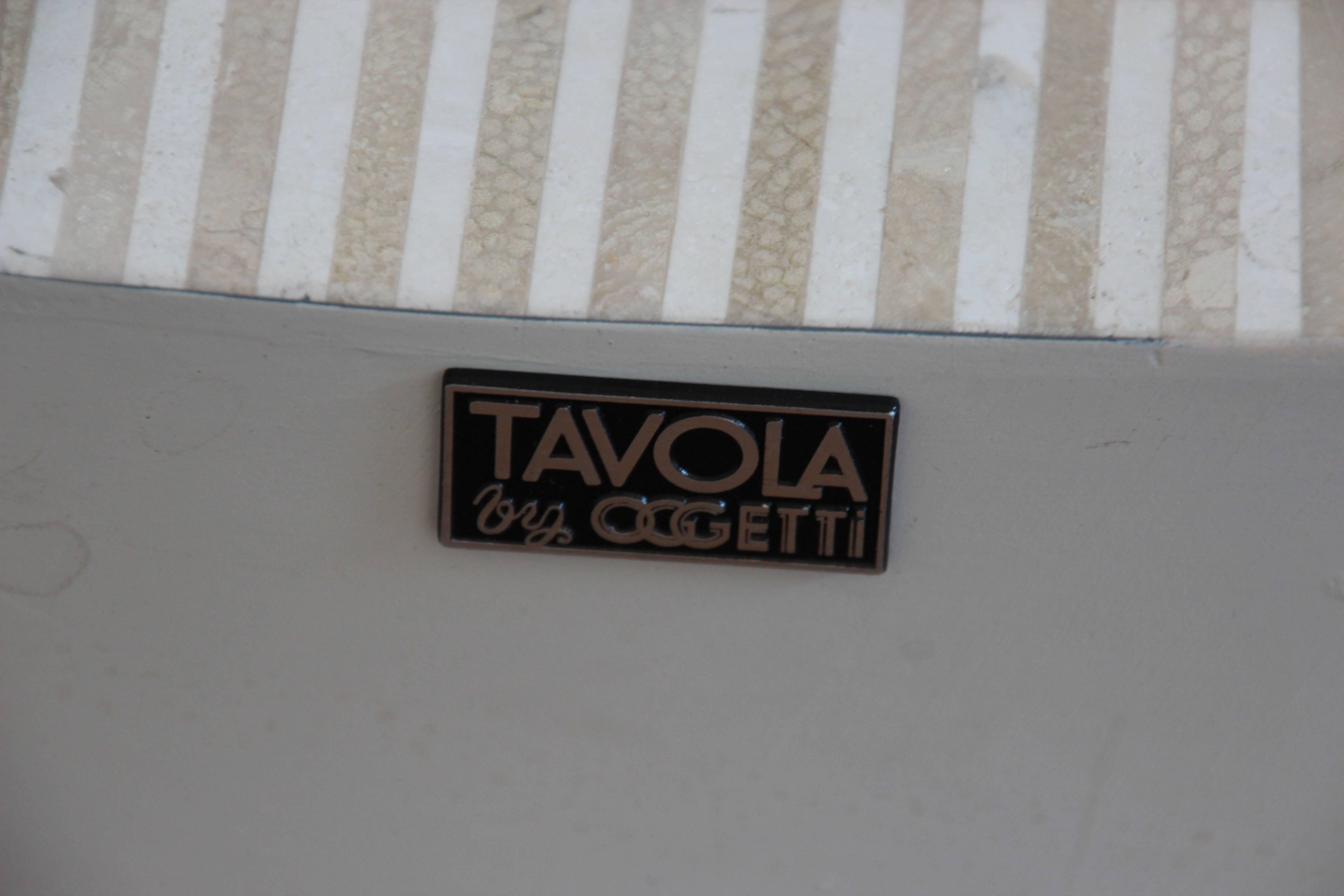 Tavola by Oggetti Tessellated Stone and Glass Mediterranean Style Cocktail Table 1