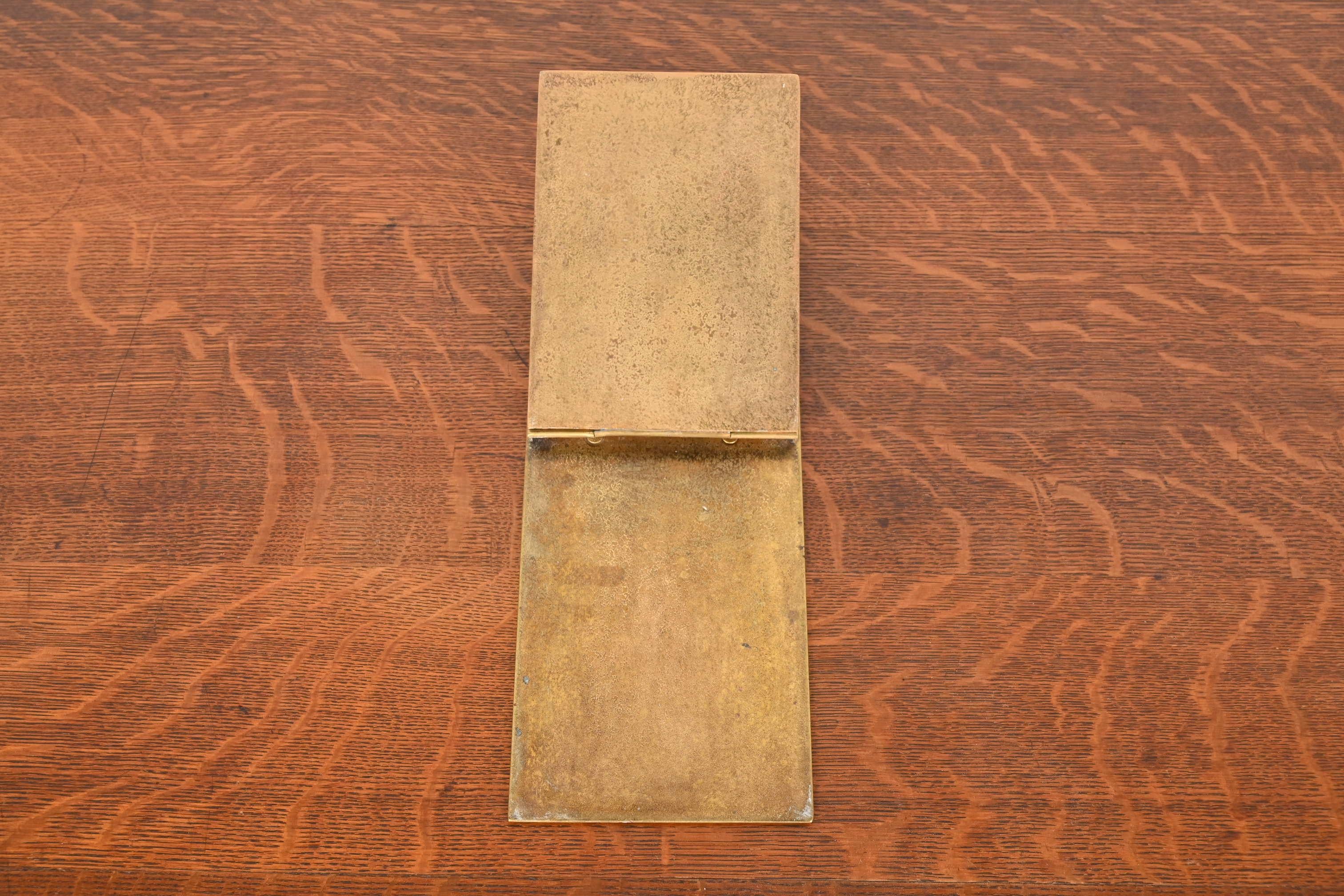 Tiffany Studios New York Adam Bronze Doré Notepad Holder, Circa 1910 For Sale 4