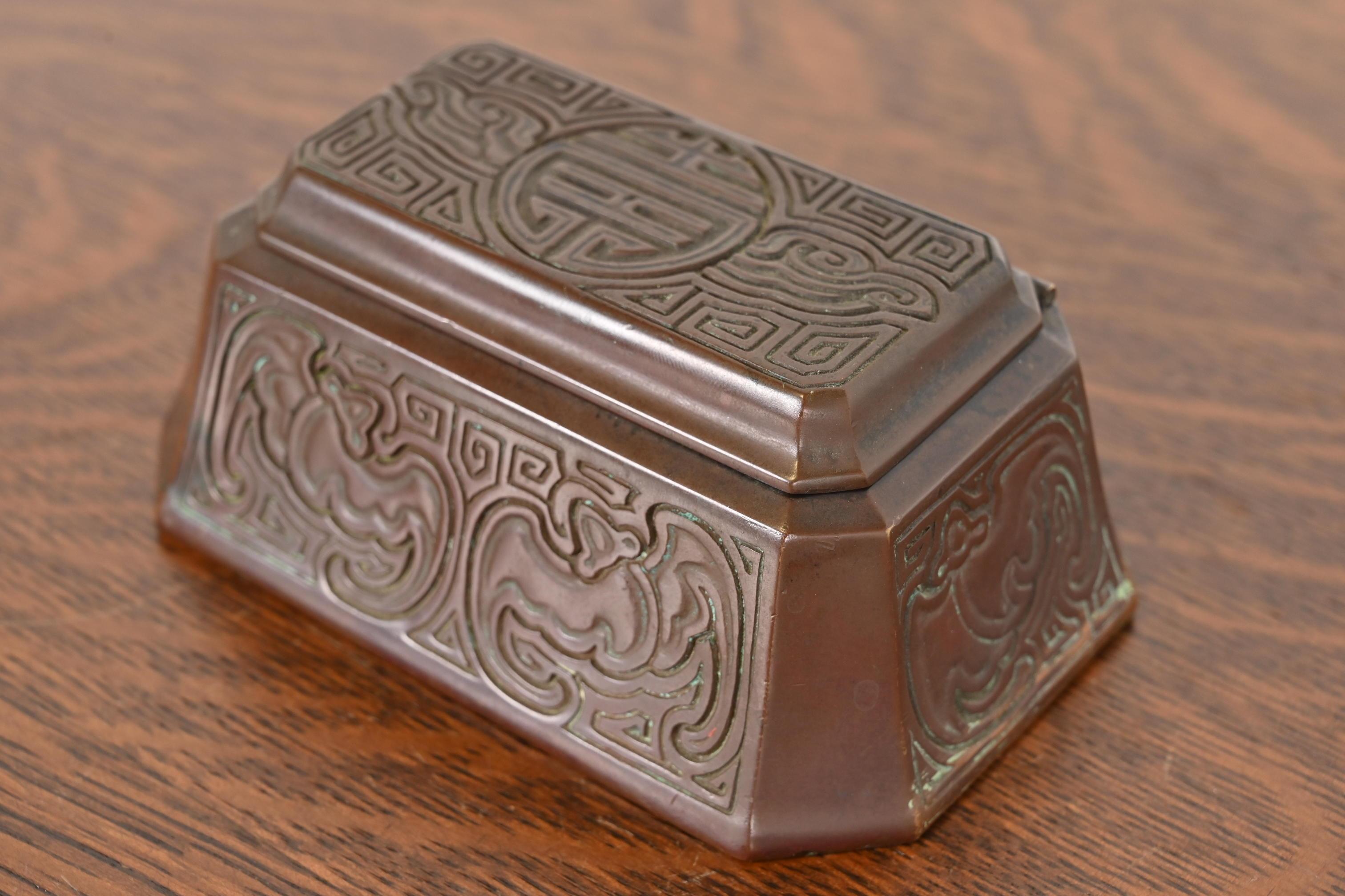 A gorgeous antique Arts & Crafts or Art Deco period bronze 