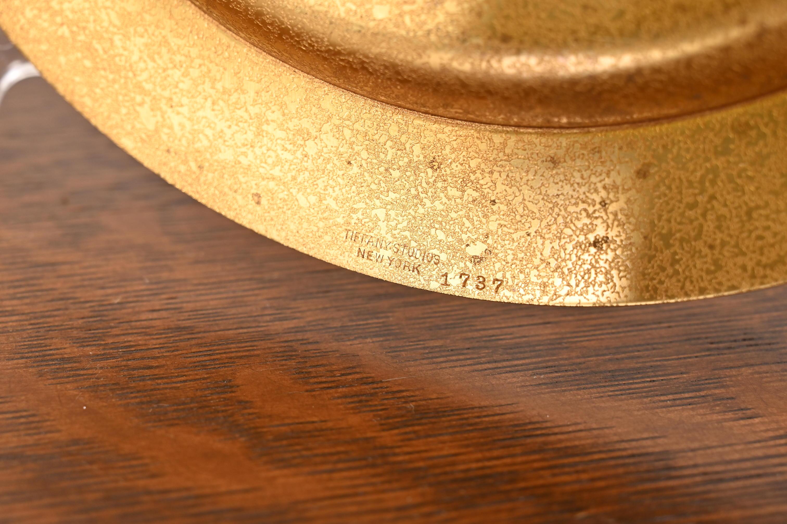 Tiffany Studios New York Bronze Doré Teller oder Ladegerät im Angebot 2