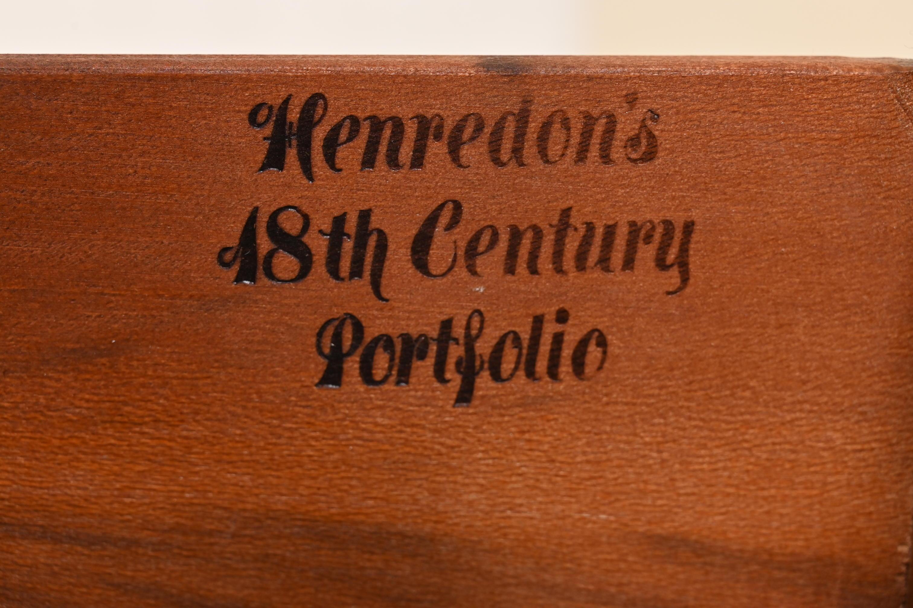 Henredon Georgian Banded Oak Drop Front Secretary Desk With Bookcase Hutch For Sale 1