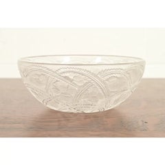 Lalique "Pinsons" Art Deco Schale aus mattiertem Kristallglas, CIRCA 1930er Jahre