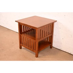 Stickley Mission Oak Arts & Crafts Spindle Side Table, Newly Refinished
