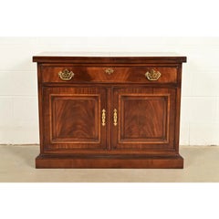 Drexel Heritage Georgian Flame Mahogany Flip Top Buffet Server or Bar Cabinet