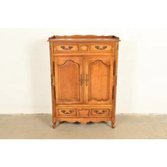 French Provincial Louis XV Fruitwood Gentleman's Chest by Fancher, Circa 1940s
