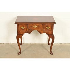 Councill Furniture Queen Anne Inlaid Mahogany Lowboy Dresser or Console Table