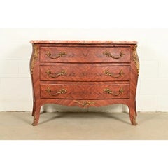 Paul Sormani Style French Provincial Louis XV Kingwood Commode  Circa 1920s