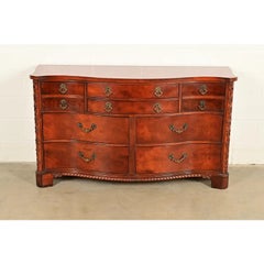 Century Furniture Georgian Mahogany Serpentine Front Dresser  Circa 1950s