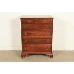 Stickley American Colonial Solid Cherry Wood Highboy Dresser  Circa 1950s