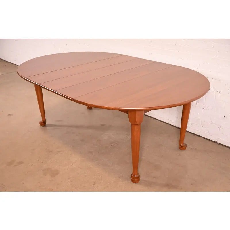 L. & J. G. Stickley American Colonial Cherry Wood Dining Table, Newly Refinished For Sale