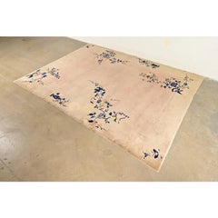 Antique tapis de laine Nichols Rugs, noué à la main, Circa 1920