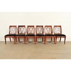 Bernhardt Regency Carved Mahogany Dining Chairs  Set of Six