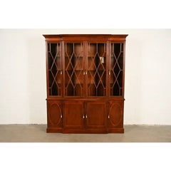 Baker Furniture Historic Charleston Georgian Mahogany Breakfront Bookcase