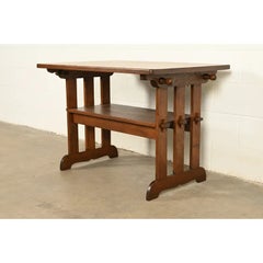 Stickley Style Mission Oak Arts & Crafts Library Table  Newly Refinished