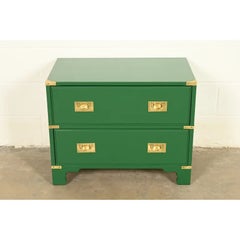 Drexel Heritage Hollywood Regency Campaign Nightstand  Circa 1970s
