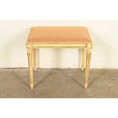Drexel French Regency Louis XVI Vanity Stool or Ottoman  Circa 1950s