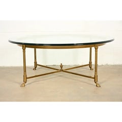 LaBarge Hollywood Regency Hooved Feet Cocktail Table  Circa 1960s