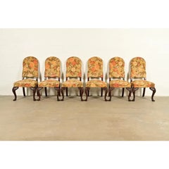 Berkey & Gay Antique Chippendale Carved Walnut Dining Chairs  Circa 1920s