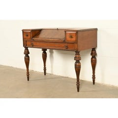 Grand Rapids Chair Co. Antique Victorian Carved Walnut Writing Desk, Circa 1930s