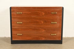 Kommode oder Schubladenschrank im Art-déco-Stil von Donald Deskey, Nussbaumholz, um 1940