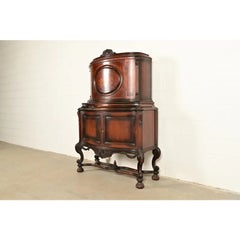 R. J. Horner Style Renaissance Revival Carved Walnut Bar Cabinet, Circa 1900