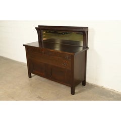 Stickley Brothers Style Mission Oak Arts & Crafts Sideboard Buffet, Circa 1900