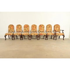 Berkey & Gay Antique Chippendale Carved Walnut Dining Chairs, Circa 1920s