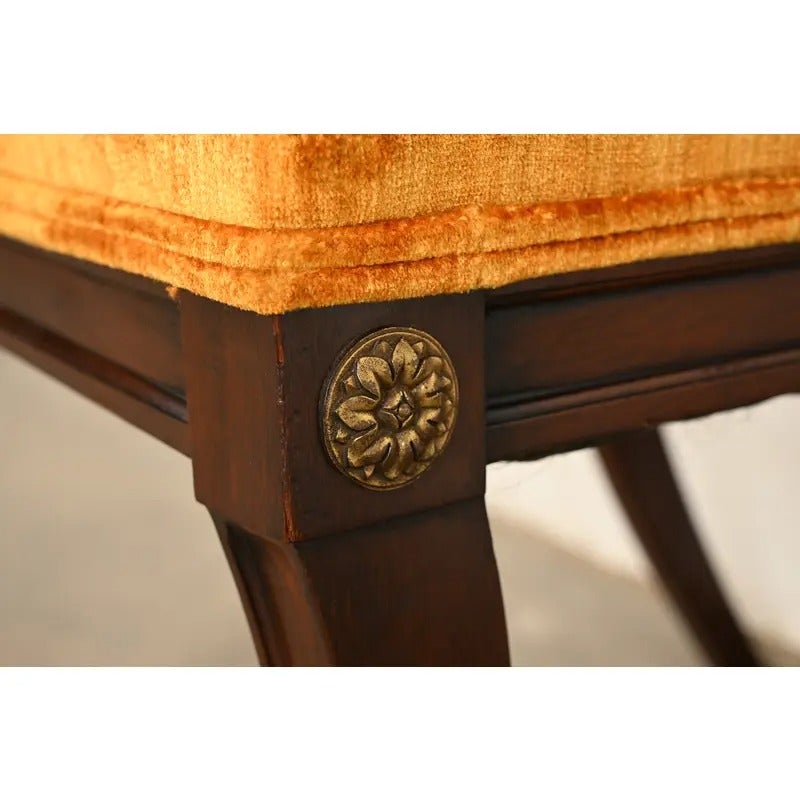 Baker Dining Set Kittinger Regency Carved Mahogany Dining Chairs, Set of Four For Sale ...